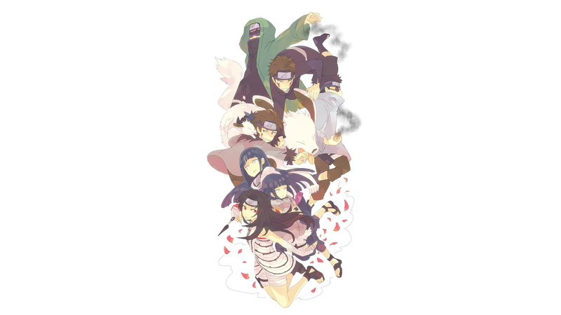 Kurenai Yūhi, Anime, 1080P, Shino Aburame, Hinata Hyūga, Naruto, Kiba Inuzuka, Akamaru (Naruto)