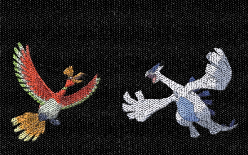 1080P, pokemon, lugia, ho oh, mosaic
