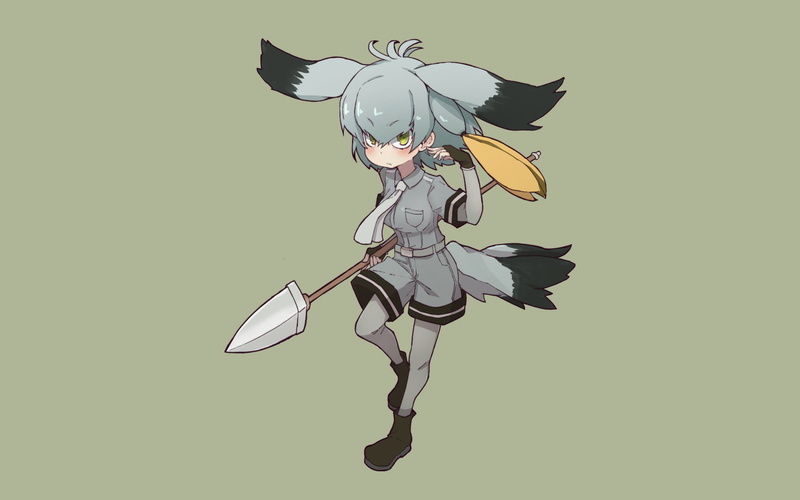 Kemono Friends, uniform, Shoebill (Kemono Friends), simple background, 1080P, anime