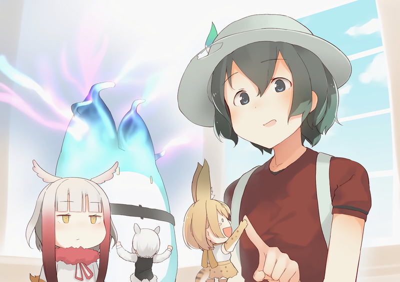 Anime, Kemono Friends, 1080P, Crested Ibis (Kemono Friends), Serval (Kemono Friends), Kaban (Kemono Friends)