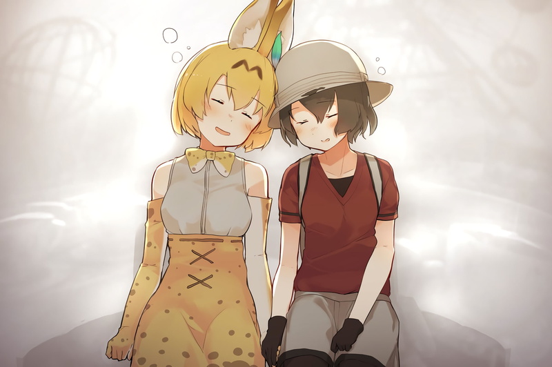 1080P, Serval (Kemono Friends), Kemono Friends, Anime, Kaban (Kemono Friends)