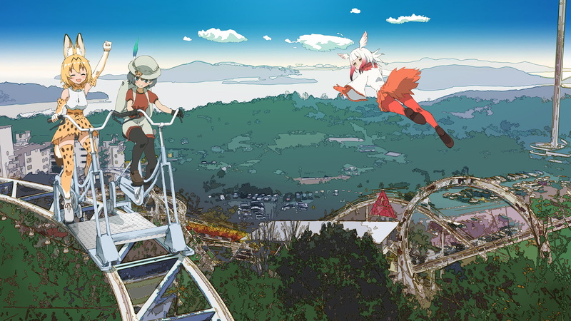 Kaban (Kemono Friends), Serval (Kemono Friends), Crested Ibis (Kemono Friends), Kemono Friends, Anime, 1080P