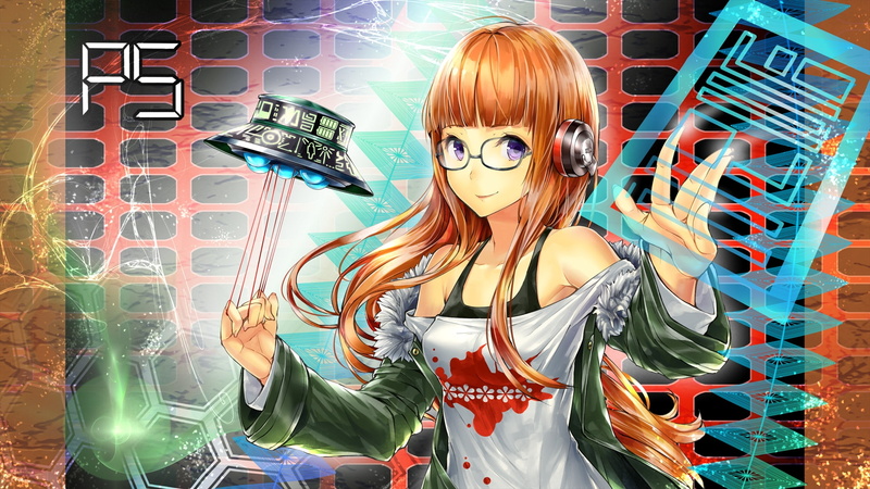 anime style games, hair, fashion, real people, beautiful woman, one person, hairstyle, glasses, persona 5, 1080P, representation, blond hair, eyeglasses