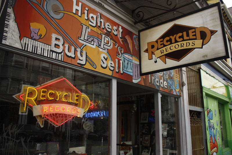 communication, architecture, Store, Vintage, outdoors, Records, Recycled, western script, script, commercial sign, built structure, text, advertisement