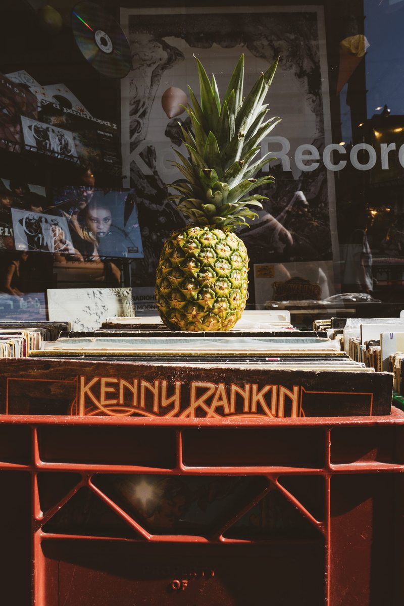 records, design, shop, food, business, market stall, pineapple, crate, interior design, market, inside, retail, tropical fruit, city, house, for sale, fruit
