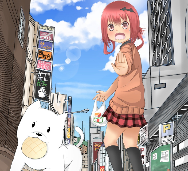 male likeness, adult, art and craft, built structure, nature, architecture, building exterior, city, anime girls, Satanichia McDowell Kurumizawa, leisure activity