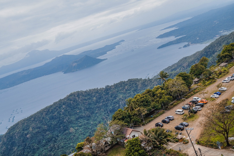 nature, sky, plant, vehicle, car, tagaytay, tranquility, outdoors, road, beauty in nature, scenery, mountain, landscape, parking lot, environment, day