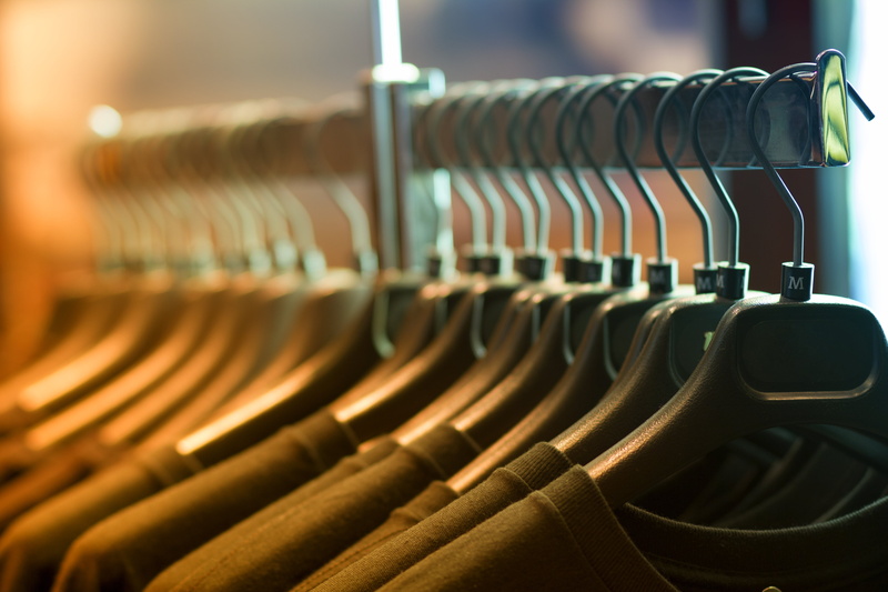 retail, fashion, no people, clothes, repetition, hanging, rack, in a row, coathanger, large group of objects, choice, variation, consumerism, coat hook