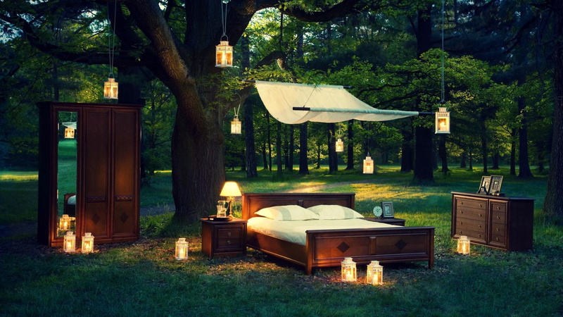 top, closet, definition, widescreen, high, table lamps, desktop, chandeliers, table, top high-definition widescree, bed, lamps, moving the bed, room, nature