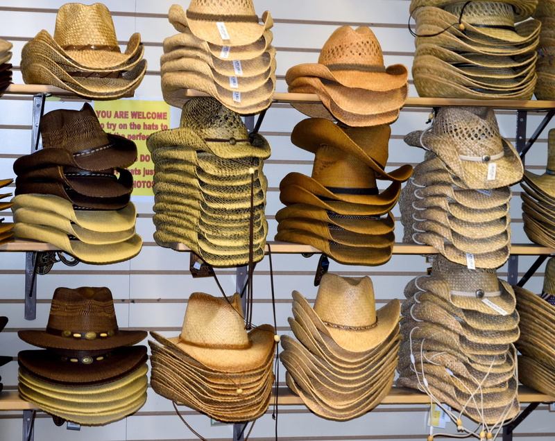 order, cowboy hats, retail display, shop, shoe store, colorful, sale, head, clothes, wear, handmade, store, color, abundance, market, fashion, variation