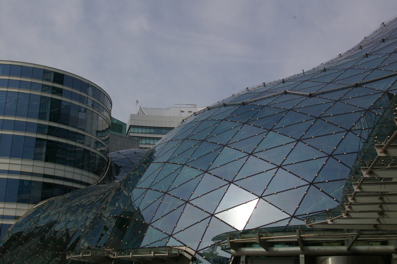 center, street, glass - Material, travel destinations, famous Place, architecture And Buildings, modern, office building exterior, sky, interior, store