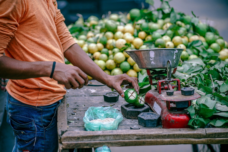 daylight, selling, commerce, working, vegetable, stock, work, human, market, outdoors, tropical, urban, green, wooden table, wood, sell, natural, lifestyle