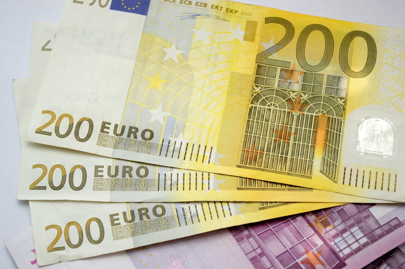 banknote, business, currency, package, eur, banknotes, euro, paper currency, savings, corporate business, close-up, consumerism, 1080P, retail, wealth