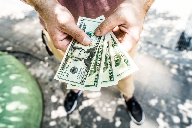 money, human hand, investing, architecture, spending, holding, business, green color, city, hands, hand, paper currency, saving, wealth, bank, bills, dollar sign
