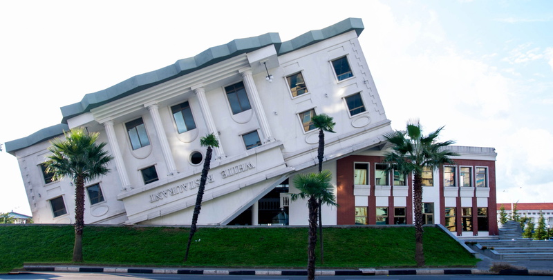 georgia, tree, plant, building exterior, awning, k5, clear sky, street light, no people, facade, outdoors, row house, sky, residential district, batumi