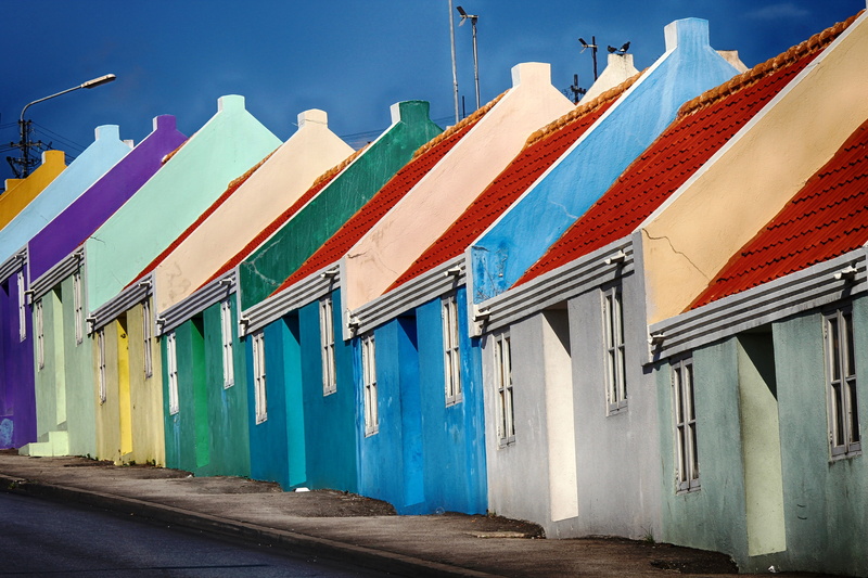 colored, outdoors, closed, architecture, color, door, cottage, 4K, houses, city, assorted, street, entrance, photo, nature, built structure, awning, blue