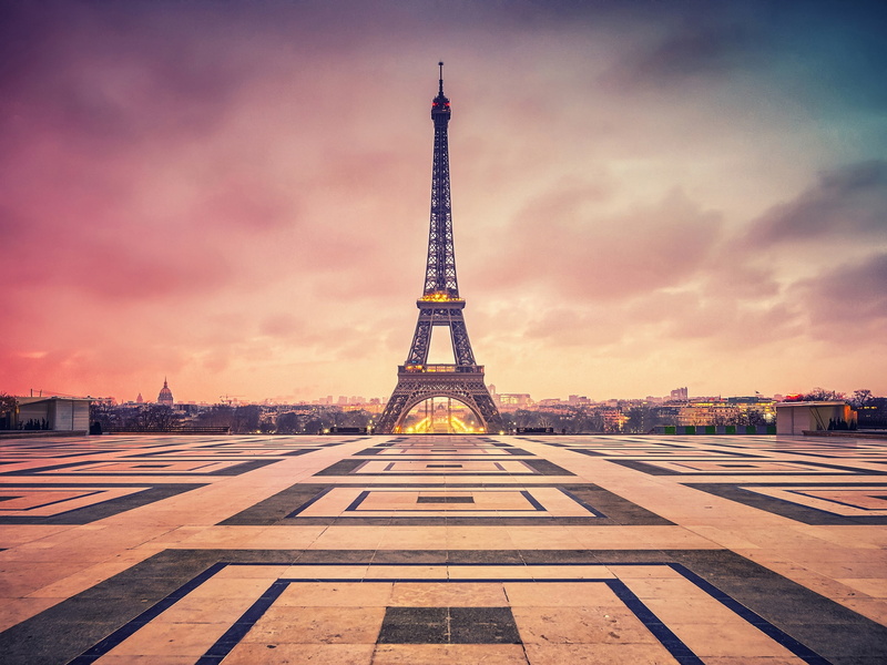 Paris, Tower, France, Evening, Dusk, 1080P, Eiffel