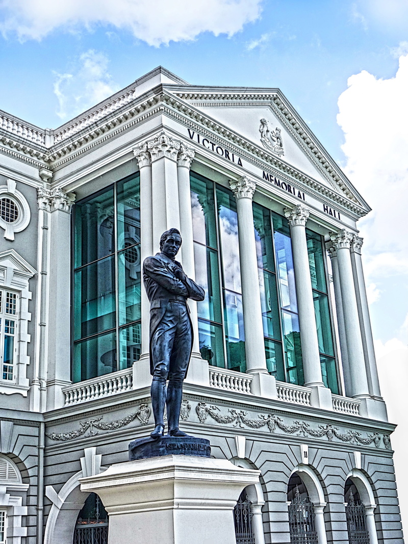 human representation, day, theater, singapore, art and craft, travel, no people, victoria theatre, hdr, the past, hall, male likeness, victoria memorial hall