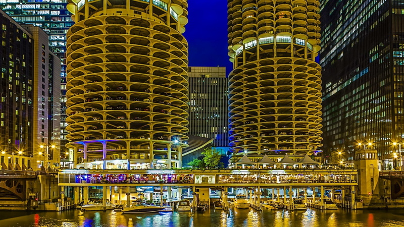 modern, marina city, water, office building exterior, landmark, mixed use, cityscape, architecture, travel destinations, luxury, reflection, metropolis