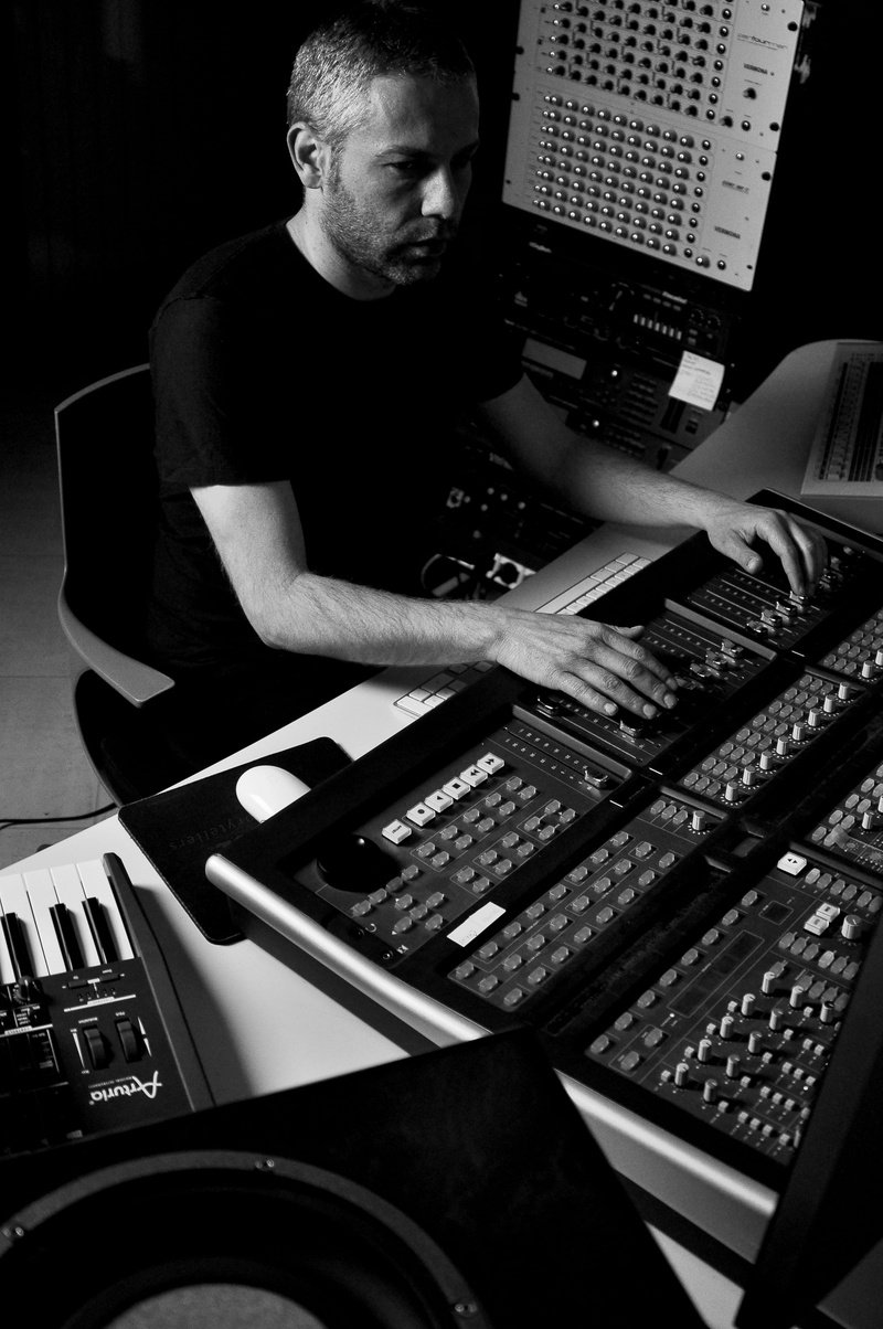 sound mixer, mixing, 4K, occupation, audio equipment, men, recording studio, console, technology, young adult, grayscale, young men, studio, arts culture and entertainment
