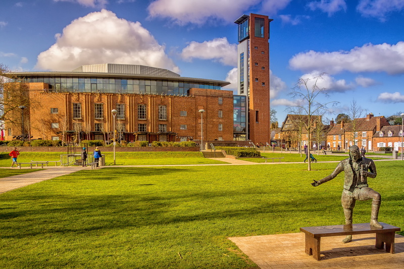 nature, travel, famous Place, ancient civilization, statue, england, architectural column, plant, famous, drama, upon, rsc theatre, shakespeare, tourism
