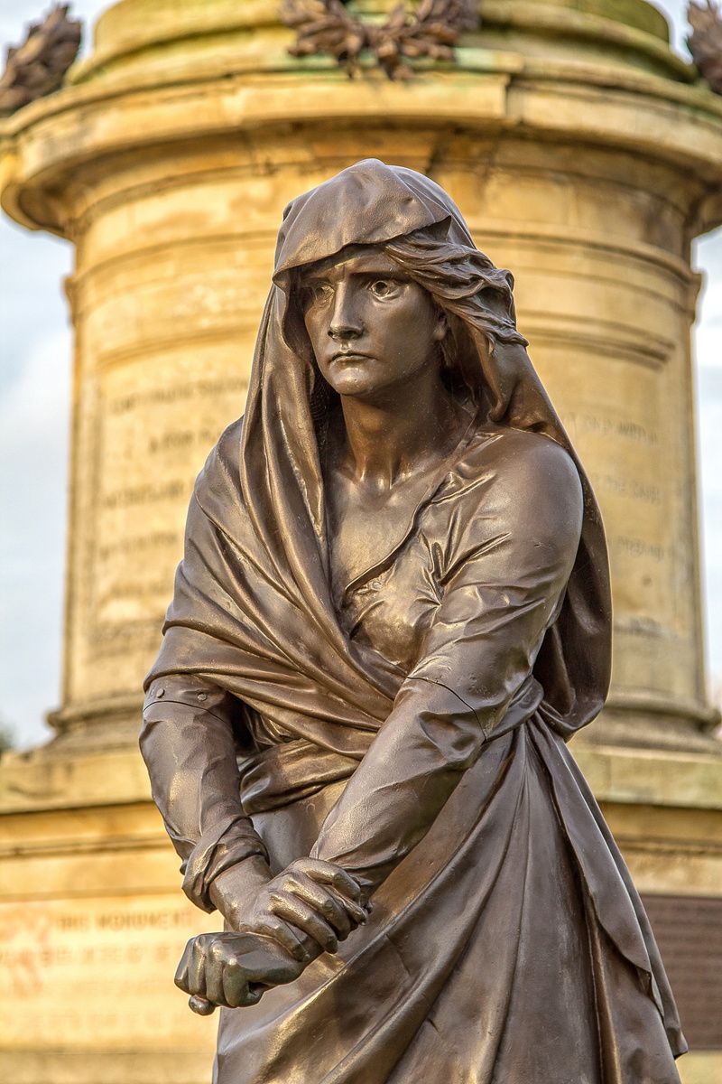 playwright, monument, landmark, memorial, built structure, craft, shakespeare, travel destinations, architecture, day, warwickshire, government, focus on foreground