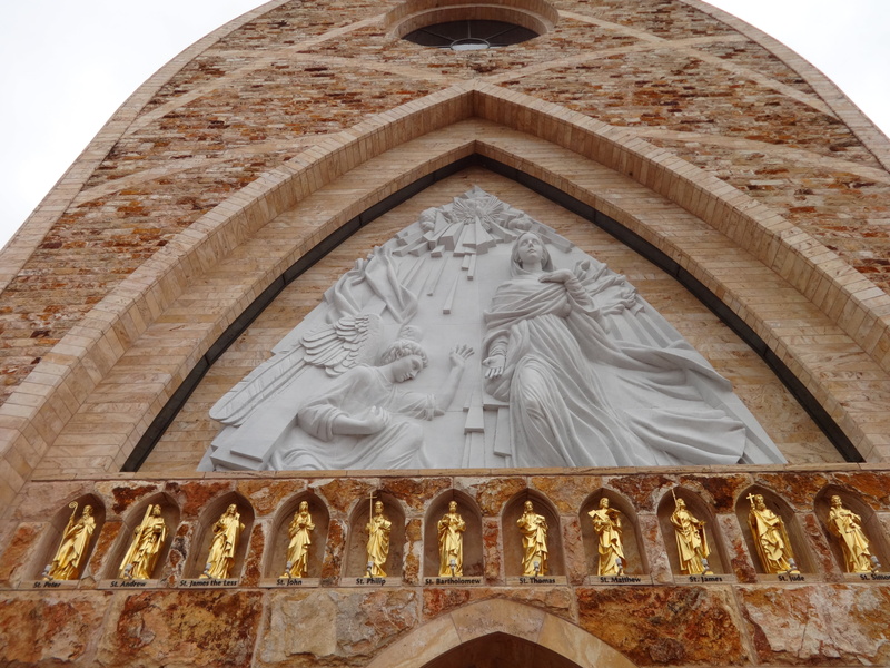 ave maria, ancient civilization, building exterior, cathedral, tourism, day, place of worship, architecture and art, famous Place, frieze, travel, built structure