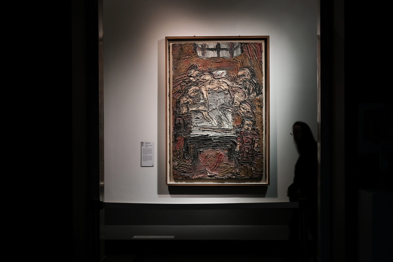 home interior, crypt, corridor, building, picture frame, wood, plaque, archaeology, built structure, pattern, light, frame, no people, art, human, representation