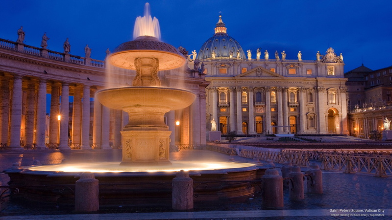 Landmarks, city, peters, saint, square, vatican, 2K