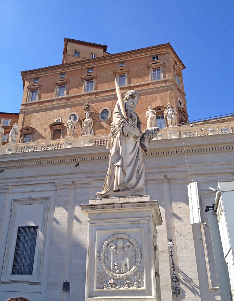 clear sky, day, vatican, architecture, building exterior, sky, sculpture, art and craft, no people, male likeness, rome, female likeness, statue, the past
