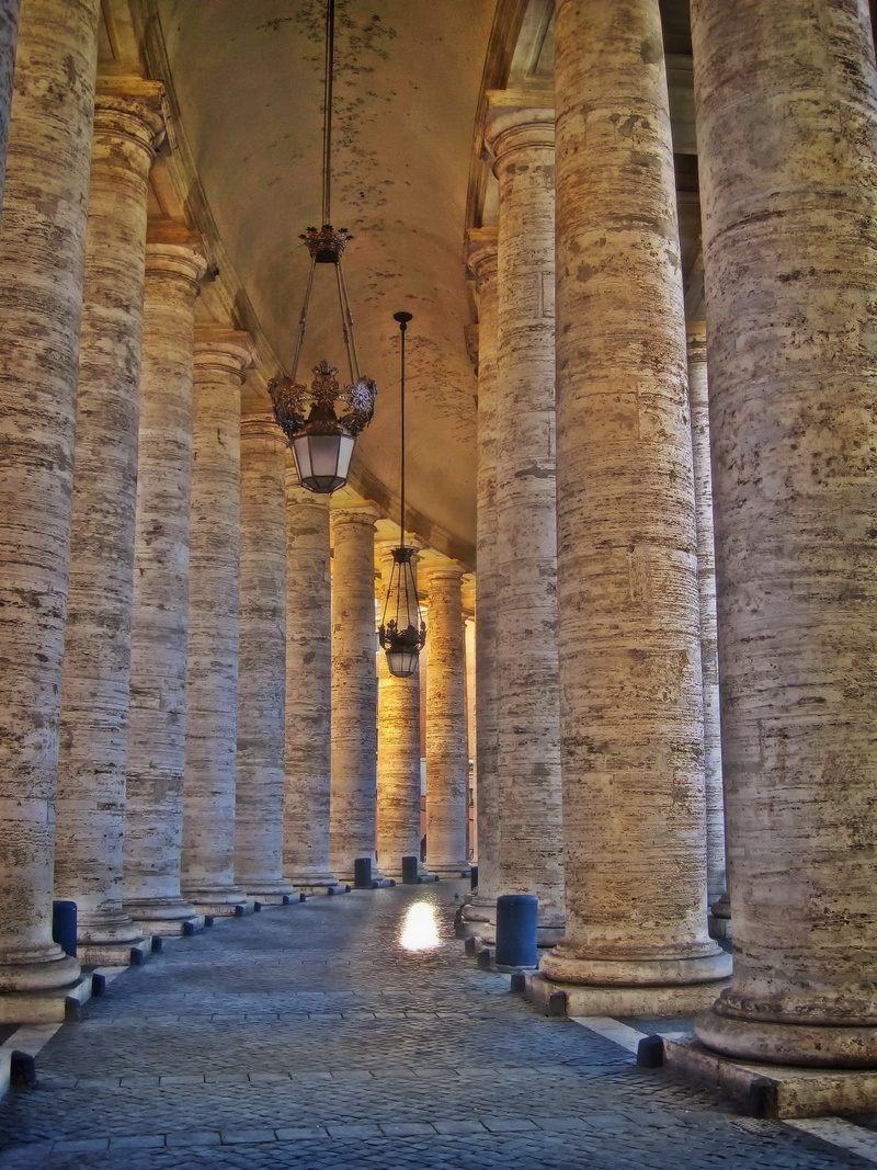 rome, day, travel destinations, peters square, colonnade, religion, 1080P, ancient, st, history, place of worship, old, architectural column, brown, architecture