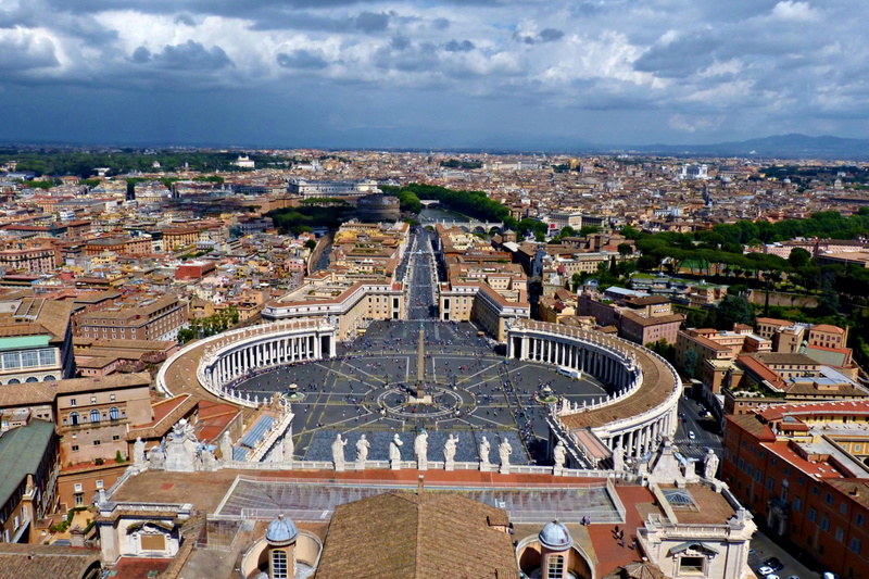 italy, cathedral, place of worship, cityscape, residential district, crowded, travel destinations, day, aerial View, travel, europe, building, city, st peters square
