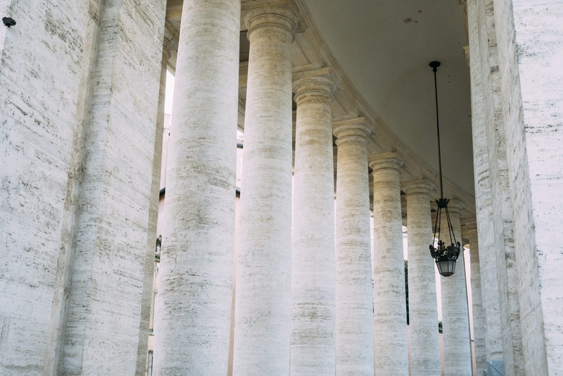 catholism, piazza san pietro, outdoors, building exterior, colonnade, 4K, spirituality, architecture, columns, tourism, vatican, travel destinations, belief