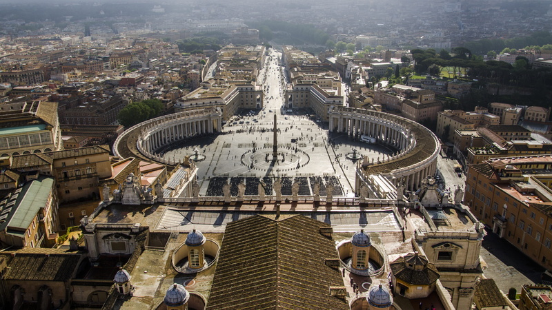st, ferris wheel, building exterior, cityscape, tourism, architecture, building, amusement park ride, cathedral, vatican city, amusement park, nature, panorama