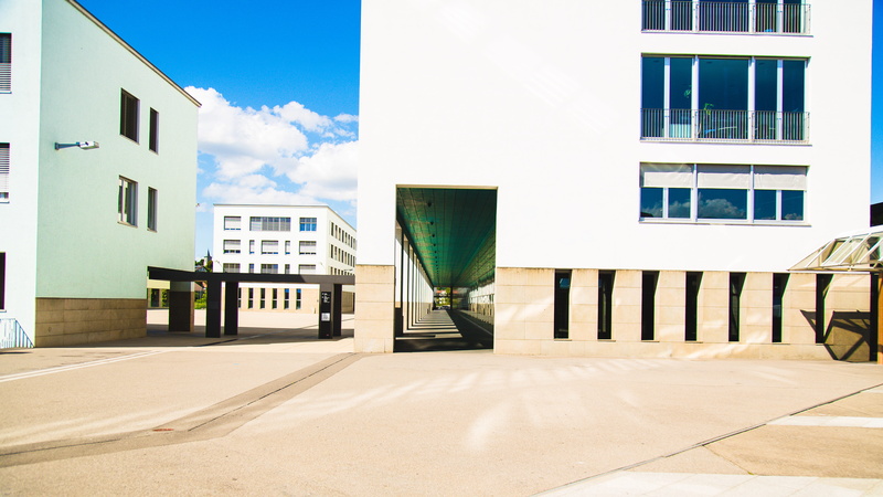 lausanne, street, city, nature, apartment, built structure, architecture, empty, building exterior, shadow, 5K, no people, day, epfl, sunlight, switzerland