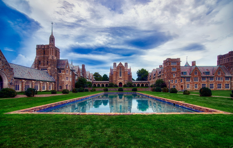 nature, north carolina, america, building, architecture, sky, pond, cloud - sky, education, travel destinations, historic, history, school, hdr, outdoors