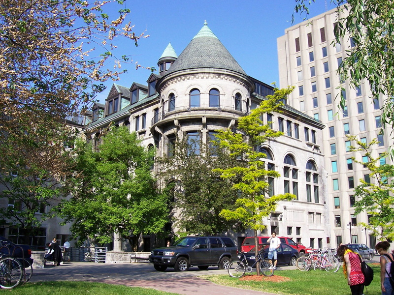 photos, public domain, car, color Image, clear sky, land vehicle, nature, urban Scene, Macdonald, city, Montreal, sunlight, Canada, building Exterior, people