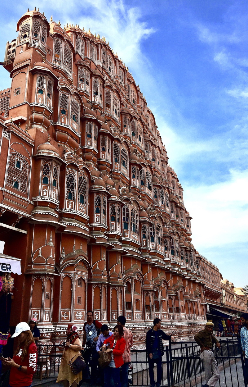 india, hawa, famous, sky, mahal, tourism, building, day, lifestyles, city life, crowd, outdoors, travel destinations, large group of people, monument, city