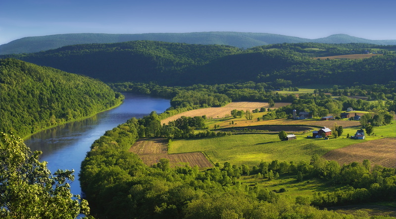 land, plant, Pennsylvania, water, scenics - nature, Limehill, non-urban scene, tranquil scene, beauty in nature, Wyalusing, 2K, high angle view, no people