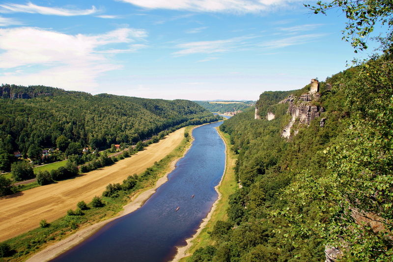 meanders, nature, services, sandstone, 5K, day, growth, environment, elbe, tranquility, rocks, bank, road, saxon, river, switzerland, landscape, cloud - sky