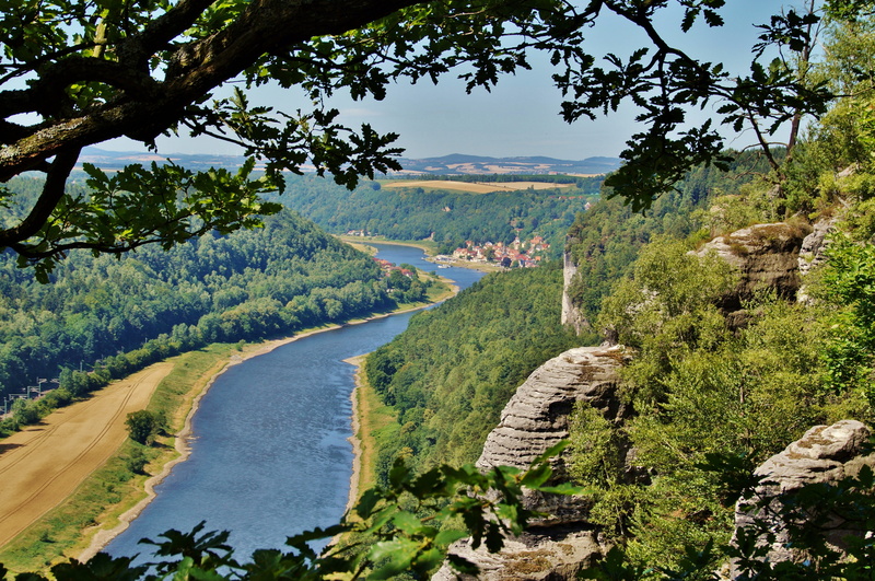 sandstone, nature, growth, road, tranquil scene, scenics - nature, mountain, germany, no people, day, non-urban scene, beauty in nature, river, tourism
