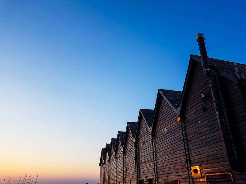 whitstable, architecture, evening, wooden buildings, no people, office building exterior, outdoors, roof, 4K, united kingdom, sunset, pattern, building