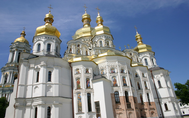 caves, michael, kiev, 2K, st, domes, vydubichi, monastery, golden, church