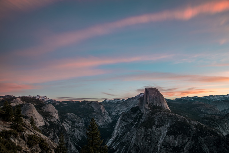 mountain, 5K, nature, non-urban scene, cloud - sky, photography, snow, no people, formation, sky, solid, landscape, yosemite, rock - object, hour, capped