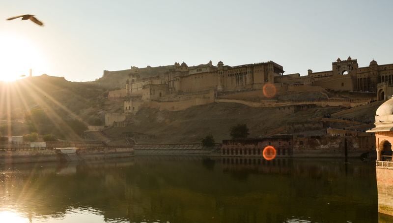 tourism, outdoors, building, architecture, water, sky, lake, amber palace, fort, reflection, ancient civilization, ancient, travel destinations, jaipur