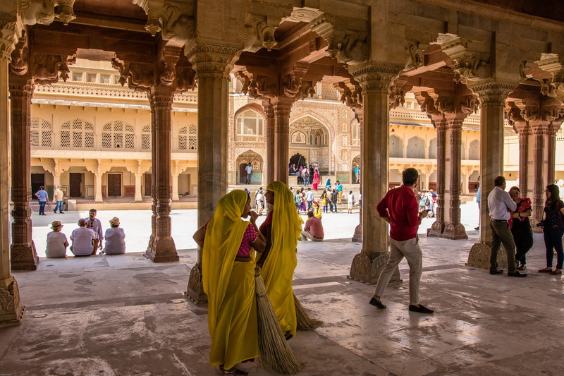 tourism, old, history, adult, architecture, places of interest, group of people, historic building, india, real people, human, men, hinduism, architectural column