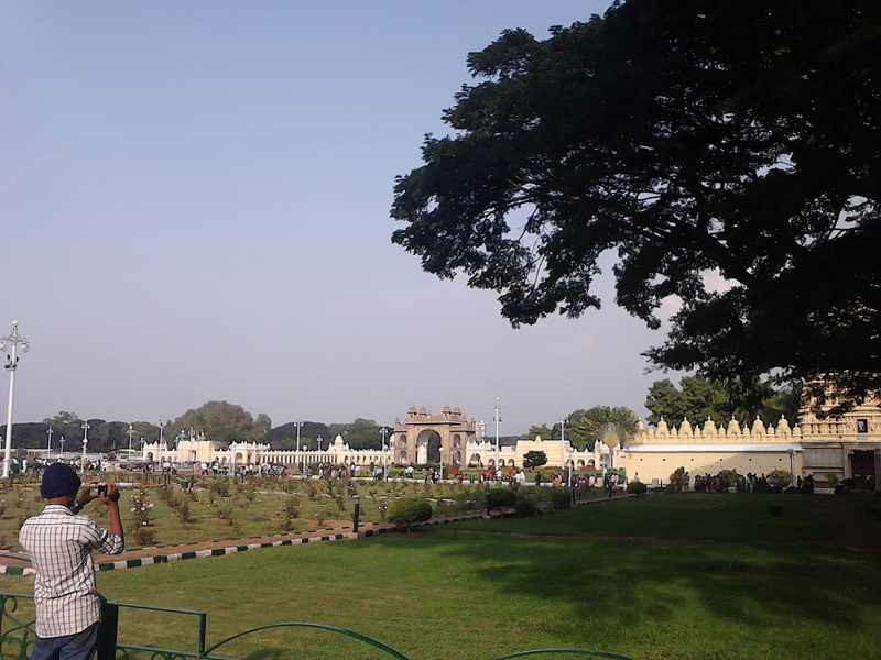 large group of animals, the past, indian, men, tree, Mysore, group of people, Landmark, palace, architecture, nature, women, mysore, sky, exterior, 1080P