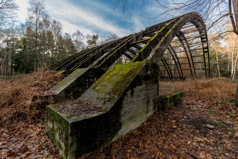 outdoors, world war, 5K, damaged, nettetal, construction, round arch hall, sky, the past, nature park schwalm nice, history, grass, non-urban scene, architecture