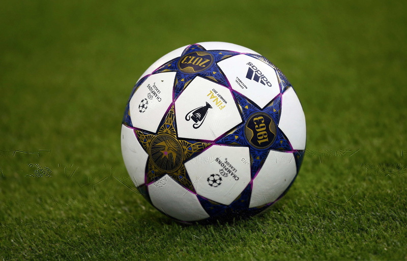 London, Football, soccer ball, ball, team sport, no people, copy space, 4K, Champions League, grass, focus on foreground, floral pattern, plant, adidas