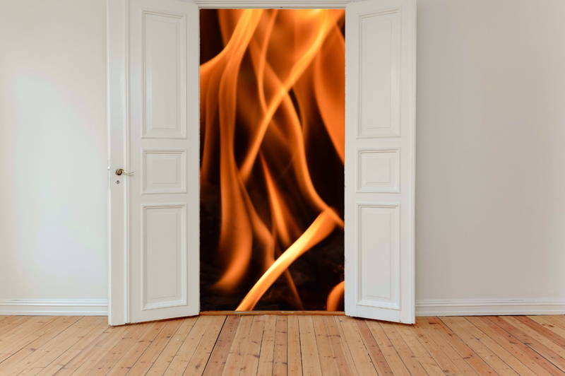 flooring, wooden door, wood - material, home interior, warning sign, risk, included, parquet floor, fireplace, wall - building feature, indoors, door, hardwood floor